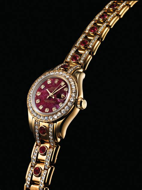 ladies gold rolex ruby diamond|rolex lady datejust gold.